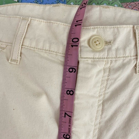 VINCE Cream Off White Flat Front High Rise Ankle Chinos Multiple Pockets Size 28 - Picture 6 of 6